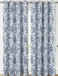 lot 22560 image: DriftAway Isla Paisley Floral Printed Pattern Blackout Window Curtains 2 Panels- Retail$79.98