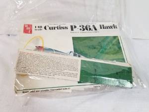 lot 2008 image: Curtiss P-36A Hawk Model Plane. Unassembled. 148 Scale.