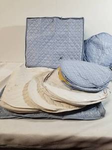 lot 2020 image: Mega Lot of Quilted China Storage. Blue and White
