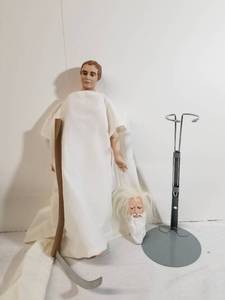 lot 2032 image: Father Time-Marcus. Made by Susan Dunham 1998 for United Federation of Dolls Club in Chicago 2000.