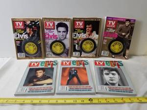 lot 2040 image: Lot of Seven Elvis TV Guides