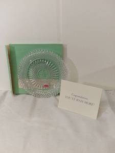 lot 3013 image: AVON Exclusive Lead Crystal from Avons 92nd Anniversary Prize Program - The First Representative Crystal Plate with Original Box