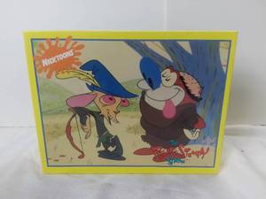 lot 3043 image: 1991 Nicktoons The Ren & Stumpy Show Ceaco 100 Piece Jigsaw Puzzle - Robin Hood