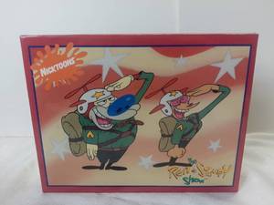 lot 3044 image: 1991 Nicktoons The Ren & Stumpy Show Ceaco 100 Piece Jigsaw Puzzle - Taking Flight