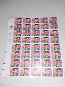 lot 3508 image: One Sheet of 1992 Elvis Commemorative Stamps