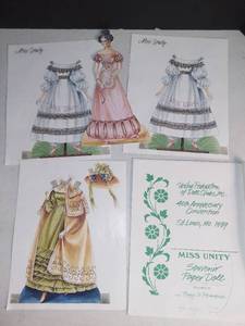 lot 3511 image: Miss Unity Souvenir Paper Doll by Peggy Jo Rosamond 1989