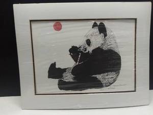 lot 3521 image: Signed R. Glenn Garrison Wildlife Art Panda