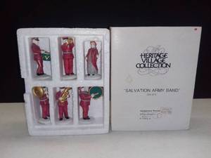 lot 3532 image: Dept. 56 Heritage Village Collection Salvation Army Band