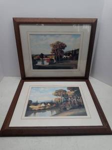 lot 3709 image: Lot Of 2 Country Side Scenes From Hayslette