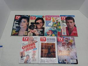 lot 3711 image: Lot Of 7 TV Guide Collectors Magazines