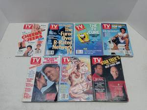 lot 3712 image: Lot Lot Of 7 Collectible TV Guide Magazines
