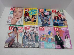 lot 3713 image: Lot Of 8 Collectible TV Guide Magazines