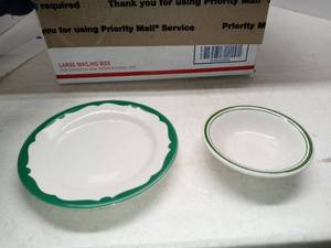 lot 3721 image: Lot Of 38 Small Saucers And 14 Tiny Bowls From Buffalo China