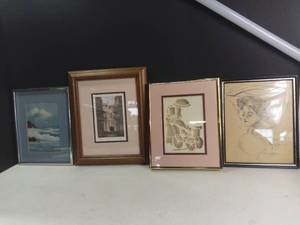 lot 3742 image: Four Home Decor Pictures