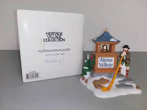 lot 4014 image: Heritage Village Collection Department 56 - Alpenhorn Player