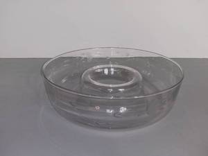 lot 4015 image: Handblown Crystal Chip N Dip Bowl By Princess Haritage