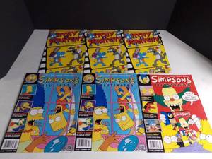 lot 1000 image: Lot of 6 Simpsons Illustrated Magazines