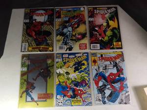 lot 1001 image: Lot of 6 Spiderman Comics 1990s