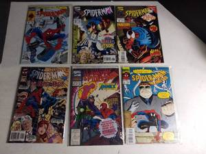 lot 1003 image: Lot of 6 Spiderman Comics 1990s