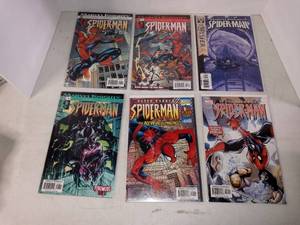 lot 1025 image: Lot Of 6 Assorted Spider-Man Comics