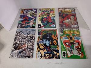 lot 1028 image: Lot Of 6 Assorted Spider-Man Comics