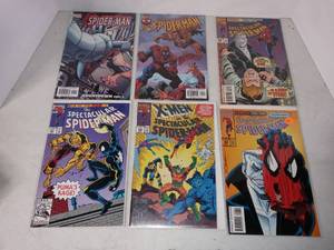 lot 1033 image: Lot Of 6 Assorted Spider-Man Comic Books