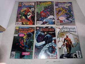 lot 1035 image: Lot Of 6 Assorted Spider-man Comic Books