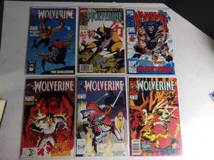 lot 1040 image: Lot of 6 Wolverine Comics