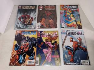 lot 1057 image: Lot Of 6 Assorted Spider-man Comic Books