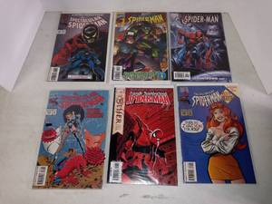 lot 1058 image: Lot Of 6 Assorted Spider-man Comic Books