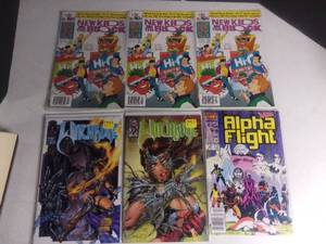 lot 1059 image: Lot of 6 Comics NKOTB Witch Blade Alpha Flight