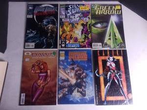 lot 1063 image: Lot of 6 Various Comics. Silver Surfer Green Arrow