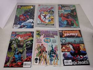 lot 1065 image: Lot Of 6 Different Spider-man Comic Books