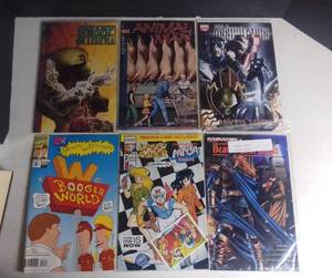 lot 1070 image: Lot of 6 Various Comics. Swamp Thing Animal Man Beavis and Butthead