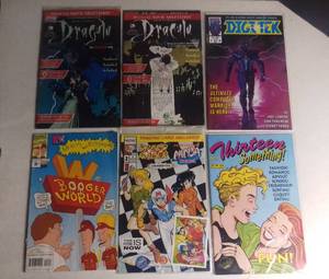 lot 1071 image: Lot of 6 Various Comics. Dracula Digitek Beavis and Butthead