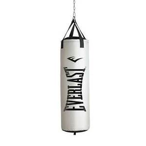 lot 13378 image: Everlast Nevatear Fitness Workout 70 Pound Heavy Boxing Punching Bag, Platinum Retail $69.99