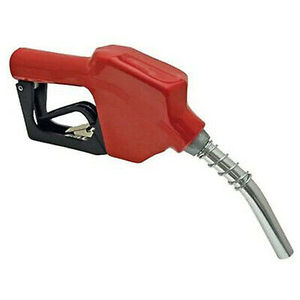lot 13397 image: Apache 99000246 34 Inch Connection Automatic Shut Off Fuel Pump Nozzle, Red Retail $44.99