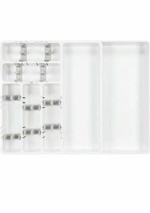 lot 13399 image: OXO 13153400 Good Grip Large Expandable Kitchen Utensil Storage Organizer, White Retail $59.99