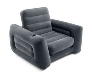 lot 13415 image: Intex Inflatable Pull Out Sofa Chair Sleeper with Twin Sized Air Bed Mattress Retail $104.99