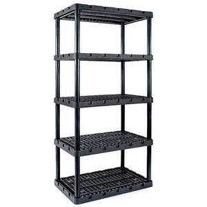 lot 13421 image: Gracious Living Knect A Shelf Heavy Duty Ventilated Storage 5 Tier Shelving Unit Retail $132.99