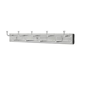 lot 13429 image: Rev-a-Shelf BRC-14CR 14-Inch Wall Mounted Pullout Belt Rack Organizer, Chrome Retail $29.99