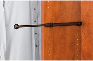 lot 13430 image: Rev-A-Shelf CVR-14-ORB 14-Inch Extendable Designer Closet Valet Rod, Bronze Retail $29.99