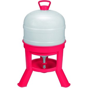lot 13442 image: Little Giant DOMEWTR8 8 Gallon Tank Heavy Duty Poultry Chicken Gravity Waterer Retail $42.99 READ
