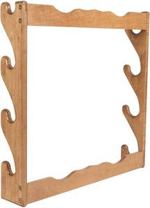 lot 13447 image: Allen Company Heavy Duty Wooden Wall Mount 4 Gun Rifle Display Rack, Natural Retail $59.99