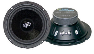 lot 13463 image: Pyle Pro 8 Inch 360 Watt 8-Ohm Black Driver Mid Range Audio Speaker  PDMR8 Retail $68.99