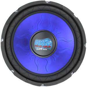 lot 13472 image: Pyle 12 Inch 1200 Watt DVC Blue Power Stereo Car Audio Subwoofer  PL1290BL Retail $126.99