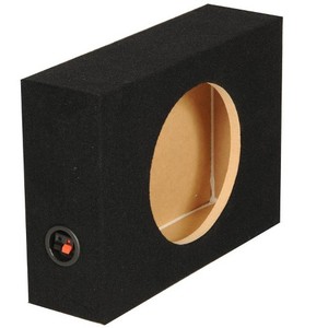 lot 13473 image: QPower Shallow Single 10 Sealed Truck Subwoofer Box, 18.25 x 14.5 x 5.25 Inch Retail $59.99