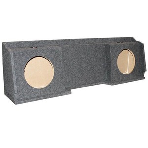 lot 13474 image: QPower GMC Chevy Silverado Ext Cab 99-06 Dual Underseat Two 10 Subwoofer Box Retail $113.99