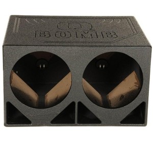 lot 13476 image: QPower QBOMB12TB Dual 12 Triangle Ported Car Audio Subwoofer Box Enclosure Retail $290.99