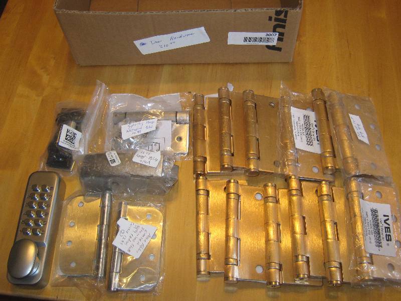 lot 3007 image: door hardware resale lot hinges and more